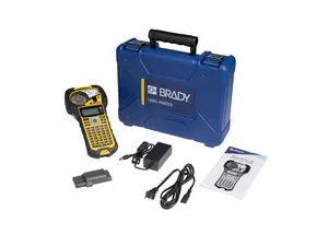 Brady M210 Portable Label Printer Kit - Thermal Transfer - 0.393 in/s - Monochrome - 203 dpi - 16MB Memory  - Yellow/Black  M210-KIT