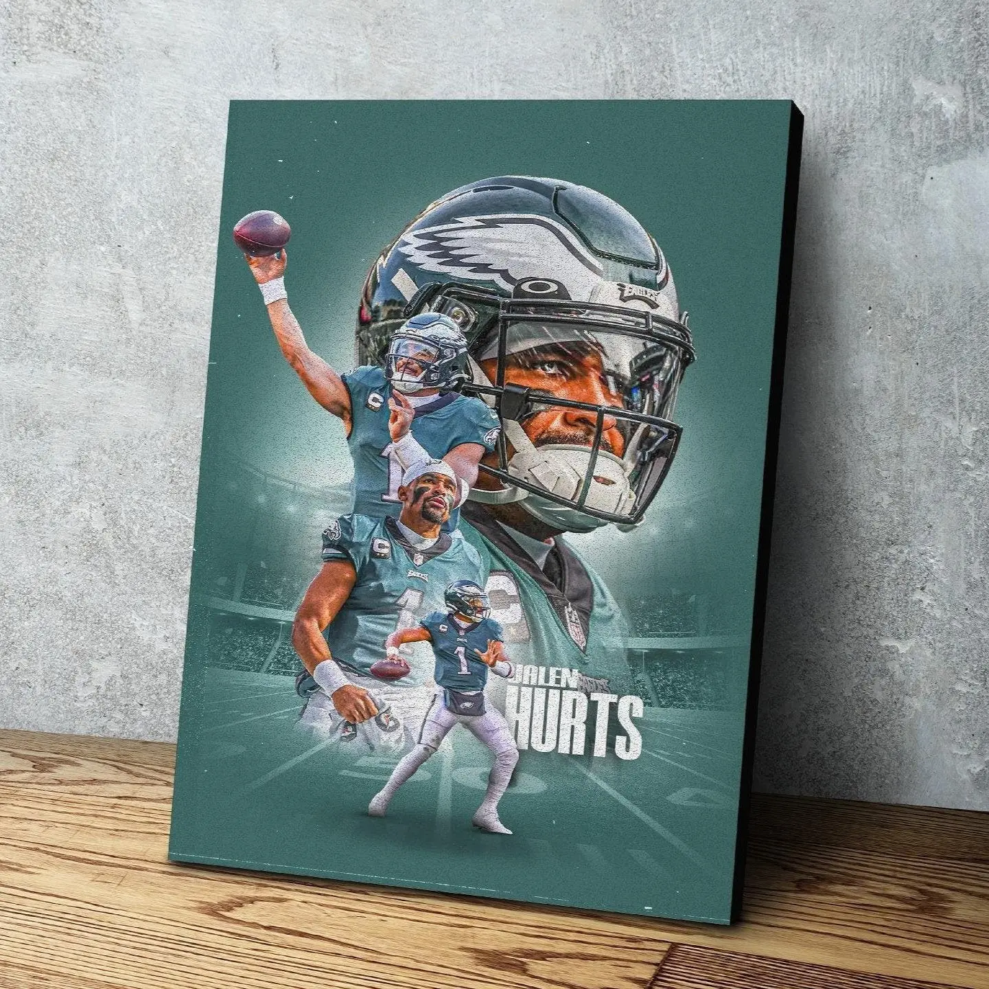Jalen Hurts | Philadelphia Eagles | Sports Wall Art | Canvas | Man Cave Gift