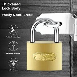 Keyed Padlocks Waterproof Small Lock, Metal Luggage Padlocks, Locker Lock with Keys for Backpack, Boxes, Travel Bags, Locker, Locks for Lockers