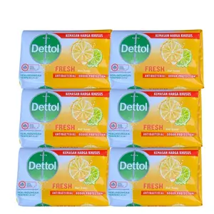 Dettol Fresh Soap - Pack of 6 - Antibacterial & Odor Protection - 100g Each Body Care Daily Cleanser Cleansing