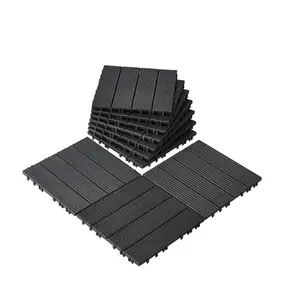 VEVOR Interlocking Deck Tiles Solid Wood, 10 Pack, 12x12 Waterproof Camphor Pine Wood Flooring All Weather Use, Patio Floor Decking Covering Tiles for Porch Poolside Balcony Backyard, (Wooden)VEVOR Super Brand Day