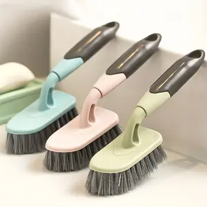 2pcs Bathroom Floor and Wall Tile Cleaning Brush - Sturdy Handle, Gap Cleaner, Bathroom Cleaning Tool, Household Cleaning Tool