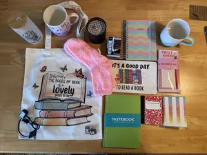 Bookish Mystery Bundle Box I Curated Book Box Goody Bag Stuffers Birthday Gift Basket