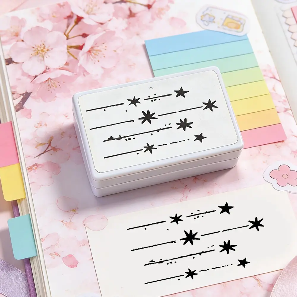 Starry Sparkle Stamp, Perfect for Scrapbooking, Bullet Journals, DIY Decorations, Holiday Gifts, Packaging Decoration, Clear Ink Impressions, Star Shaped Stamp