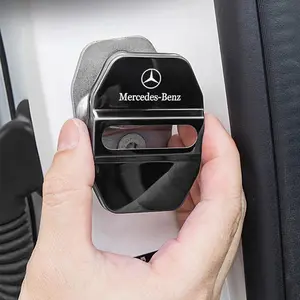 4Pcs Car Door Lock Cover Stainless Steel Cap Auto Accessories For Mercedes Benz AMG GLE GLS CLA CLE GLC CLS GLA W223 W213 W206 W464 W247 W167 W166 W222 W205 W204 W177 W246 W212 W221 W463