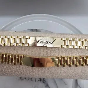 (71)(72)  14k Goldplated  beautifull esclava for.men or women.     8mm  8 inches and 9mm 8 inches