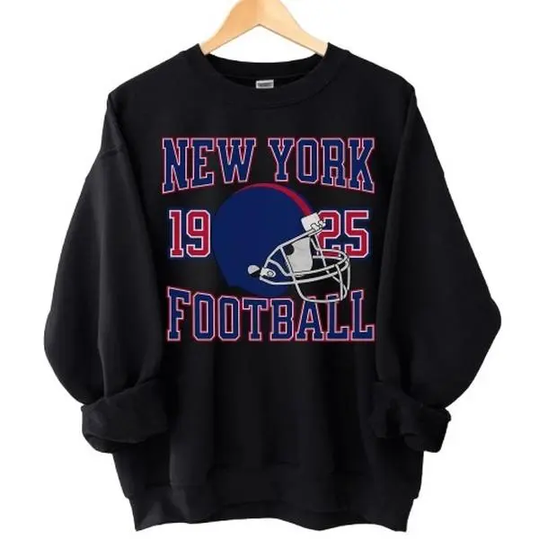 N.e.w Y.o.r.k Football Fan Giants Sweatshirt, Vintage Shirt, Crewneck, And T-shirt Gift Sweater Classic Menswear Hoodie Simple