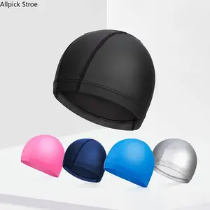 5PCS Adult Swim Caps for Men & Women, Waterproof PU-Coated High Stretch Swimming Caps for Lap Training, Racing and Water Sports, Comfortable Long Hair Friendly Non-Slip Professional Swim Hat Set