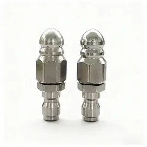 2-Pack 5000 PSI Self-Propelling Sewer Jetter Nozzle, 1/4" Quick Connect High-Pressure Drain Cleaning Tool for Pipe & Wastewater Removal pressure washer