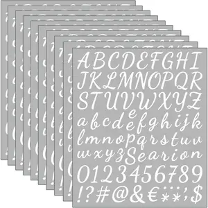 760 count 10 Sheets White Letters Stickers,1 Inch Self Adhesive Alphabet Number Stickers,Vinyl Letter Stickers Decals for Scrapbooking,Mailbox,Notebook,Classroom Decor, Door, Business,Address (White)