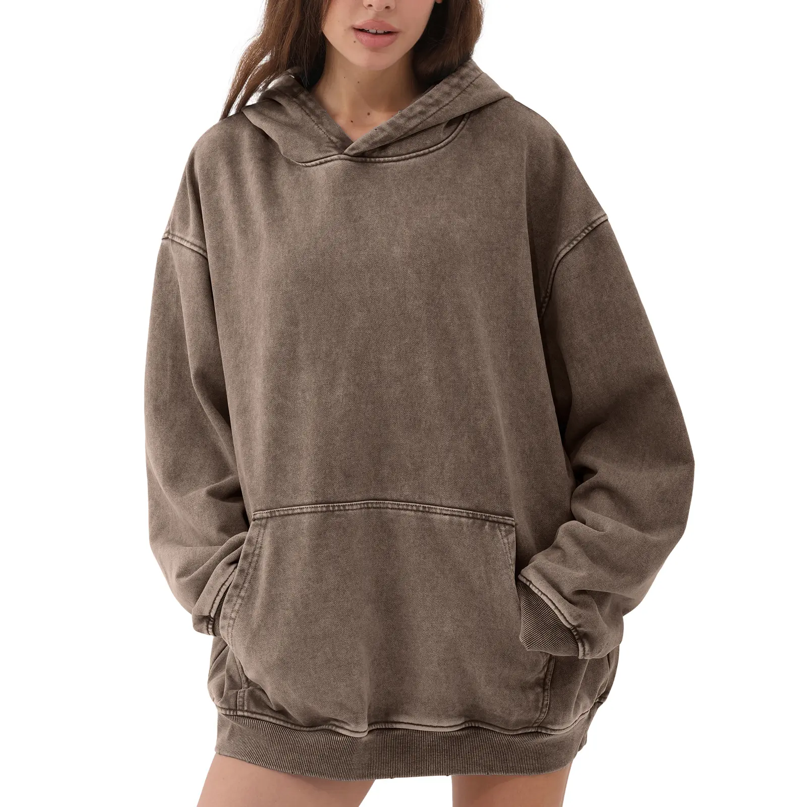 FAIABLE Unisex Casual Oversized Hoodie Cool Pullover Hoodies Vintage Wash Plush Heavyweight Hoodie Trendy Hooded Sweatshirt Cotton Big and Tall Hoodies for Couple  Streetwear sweaters College Winter Autumn Blue SpringStatements