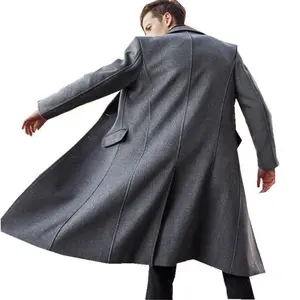 Men's Long Trench Coat Woolen Coat Men's Woolen Coat Woolen Coat