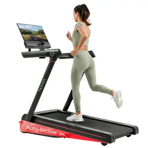 Yesoul T3S Plus 10% Auto-Incline Treadmill with Screen,Home Aerobic Training,Brushless Quiet Operation & Foldable Storage - Supports Multi-Workout Classes & Real-Time Exercise Metrics