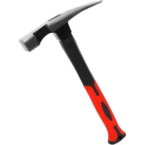 Bricklayer's Hammer Mason's Hammer - 16 oz Masonry Tool with Forged Steel Construction & Shock-Absorbing Grip