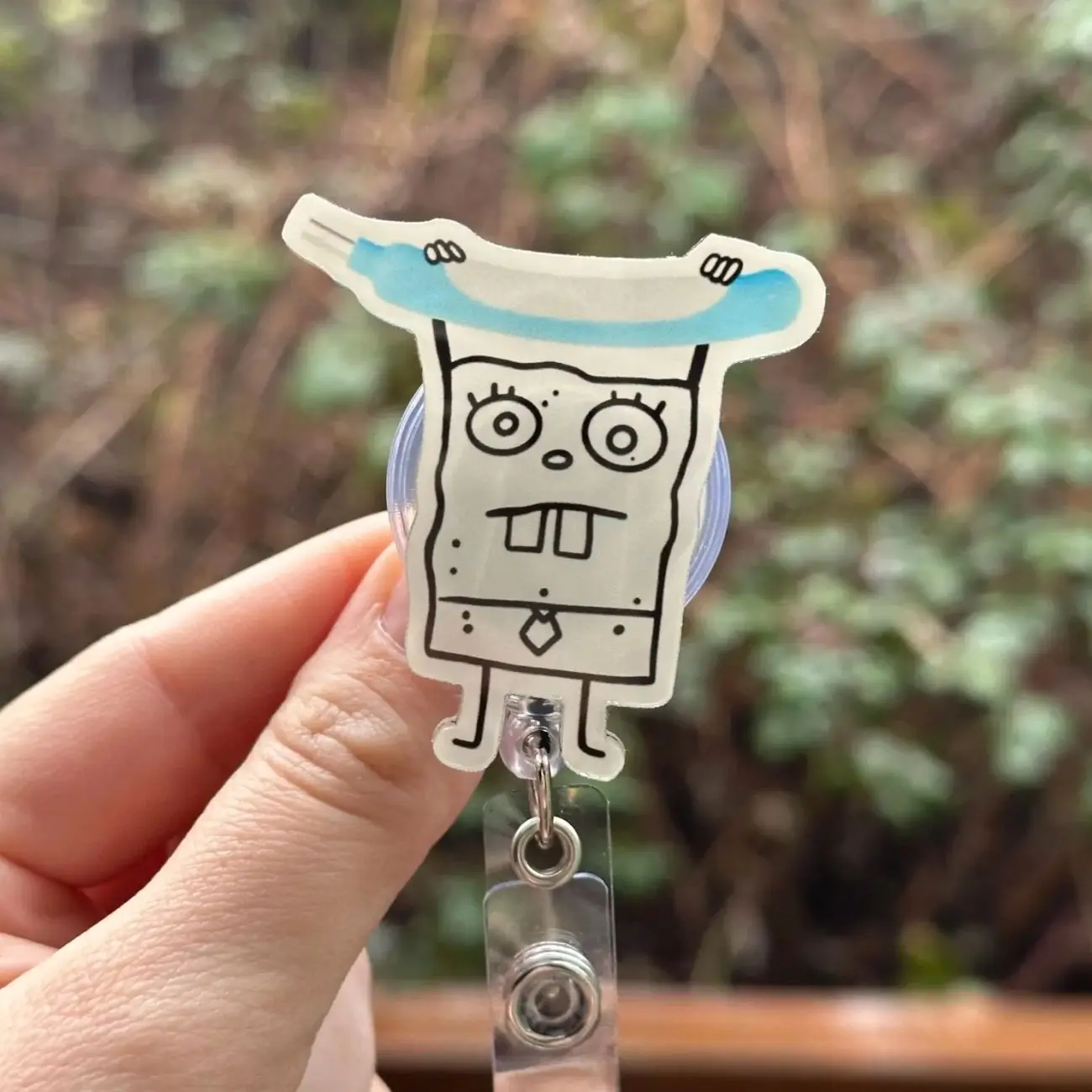 Cartoon Doodle Purewick -Badge Reel