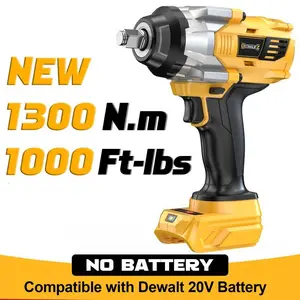 Brushless Impact Wrench 1/2inch for DeWalt 20V Battery(Battery NOT Included!!), 1000Ft-lbs (1300N.m) High Torque Impact Gun with 4-Mode Speed Cordless
