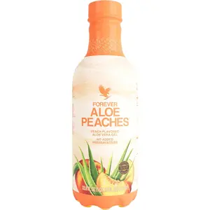 Forever Living - Aloe Peaches, Pure Aloe with Real Peach Flavor, Supports Digestion and Immune System, Vegan and Gluten-Free, 33.8 fl oz, 1 Pack