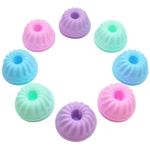 Silicone Baking Cups, 24 Pack Mini Silicone Baking Cake Molds, Nonstick Cupcake Liners, Bpa Free Fancy Dessert Tray - Jelly and Muffin Cups(Inch Size：2.5"x1.6"x1") outdoorfun