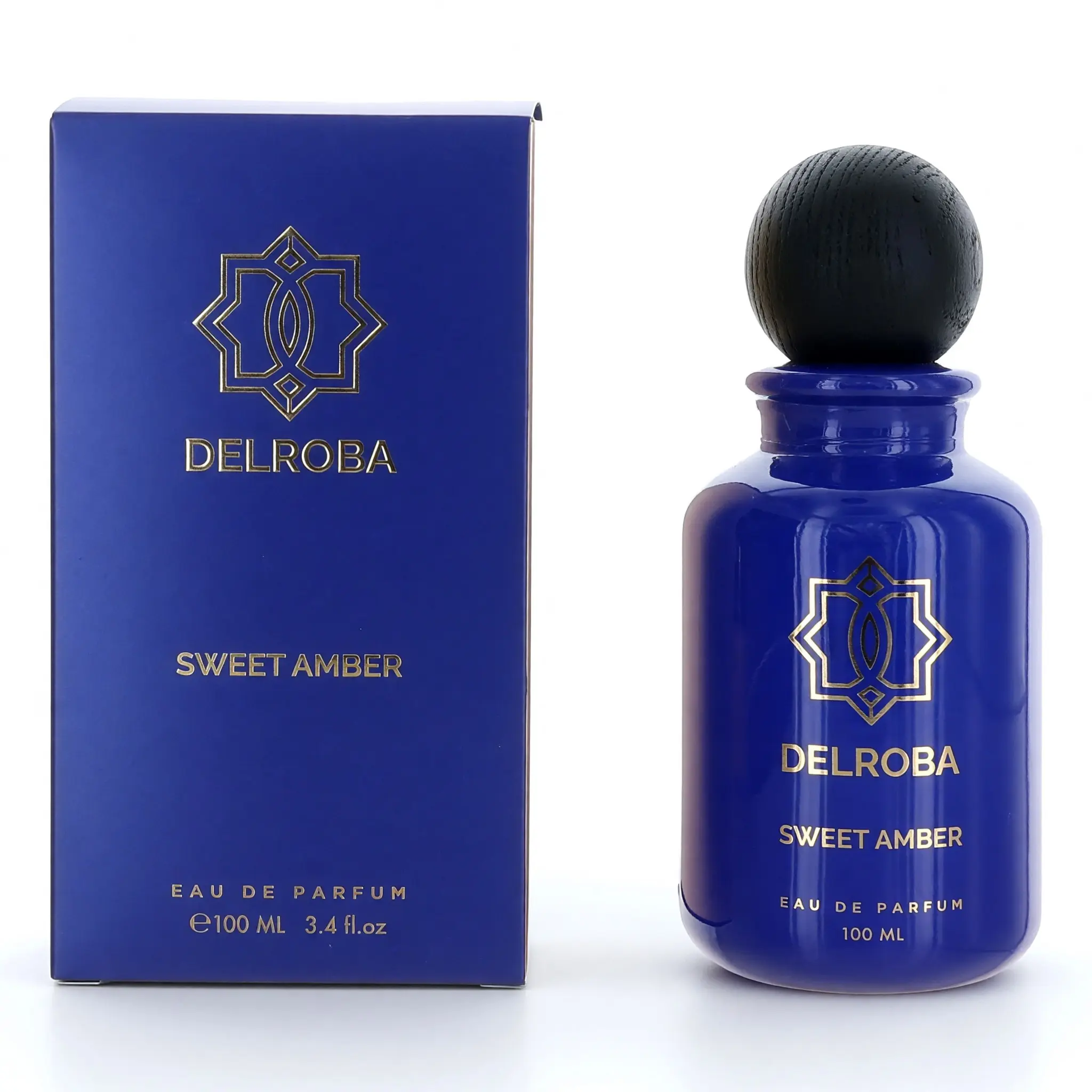 Delroba Sweet Amber by Delroba, 3.4 oz EDP Spray for Men, Pineapple, Pear, Sweet Perfume Men's Fragrance, Vanilla Base