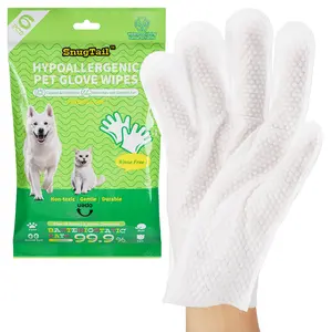 SnugTail Pet Glove Wipes for Dogs & Cats,Shedding Control, Dander Removal & Paw Cleaning,Reusable Dry Wash Mitt for Daily Use, Perfect for Pet Dry Cleaning, Travel Essentials for Pets