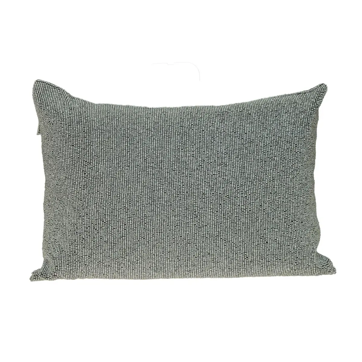 360 Stand Shimmering Silver Beaded Luxury Throw Pillow - Beaded Stripe Texture, Cotton Blend, Luxury Shine, Removable Cover, Transitional Soft Furnishing