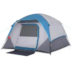 [FLASH SALE] Garvee Camping Tent,Easy Set up Camping Tent 4 Person and 6 Person for Hiking Backpacking Traveling Outdoor, Light Blue