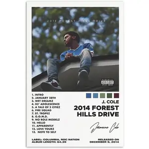 Canvas Poster 2014 Forest Hills Drive Music Album Cover Poster for Room Aesthetic Canvas Art Posters Artistic Decor