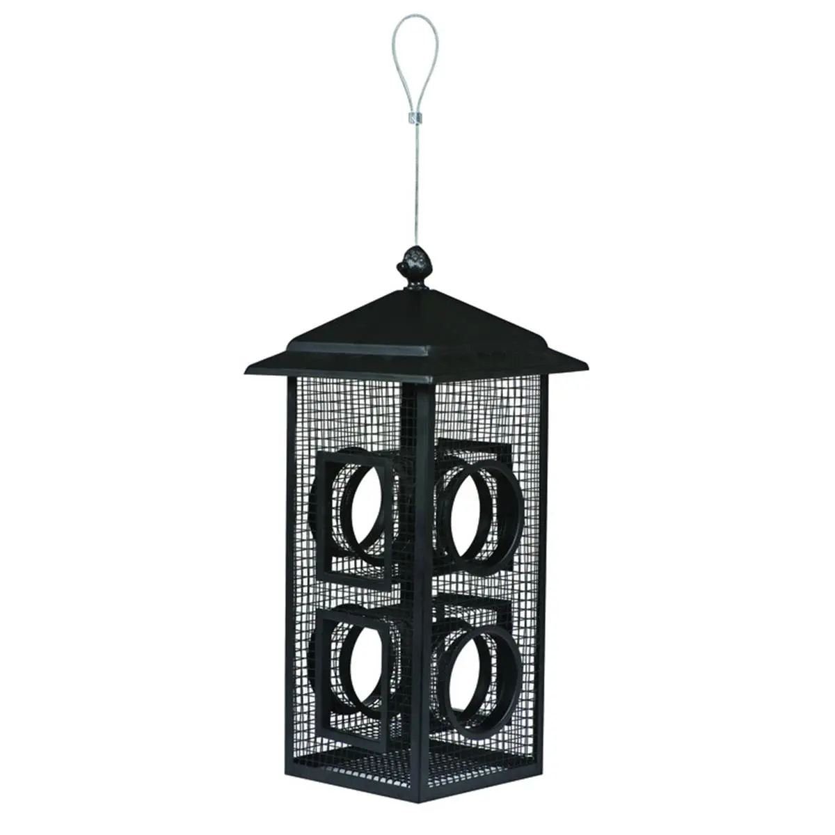 212 MAIN Woodstream Bird Feeder Station, Outdoor Wild Bird Feeder with Fly-Through Design, Mesh Sides and Visible Feed Storage