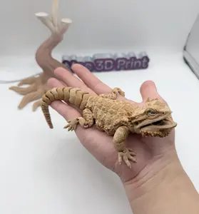 3D Printed Bearded Dragon, lizard Gecko Super movable Articulated Toy, Realistic Poseable Lizard with Opening Jaw | gecko | Flexi Toys