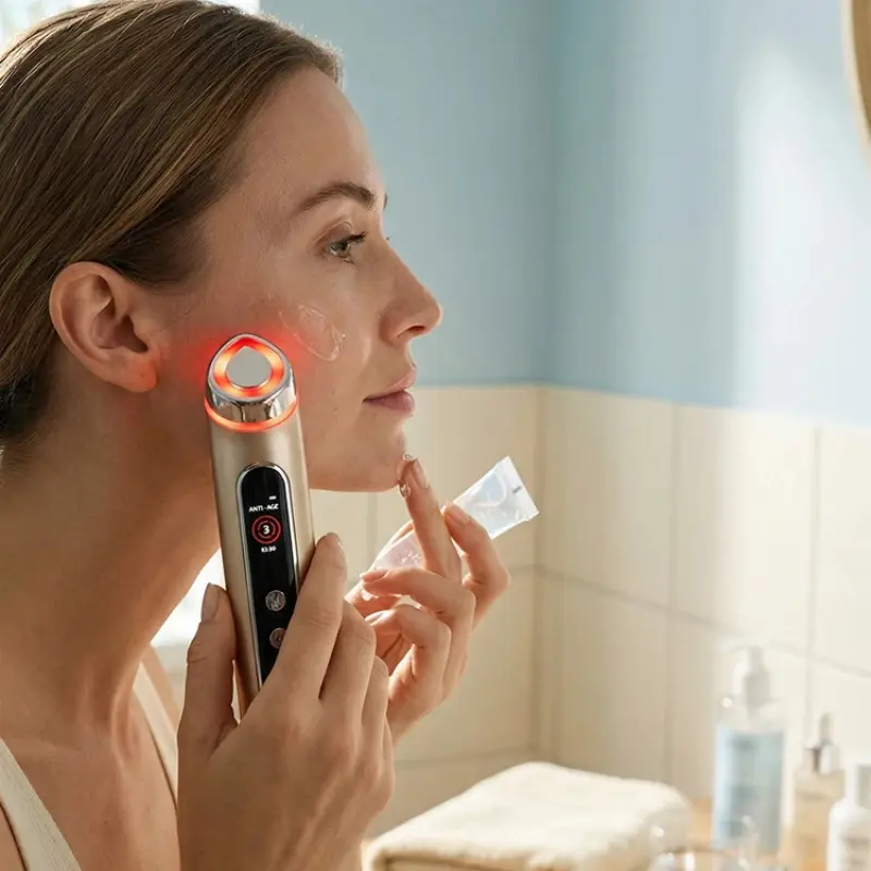 IPX6 Waterproof Skin Booster Device 4 Modes LED EMS Microcurrent Facial Machine