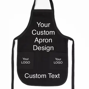 Personalized Aprons with pockets, custom printed content on Aprons