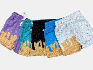 Black Friday -- Football Waffle Blue Boy Shorts: Trendy, Edgy Ice Cream Milk Silk Kids Clothes Summer Sprinkles