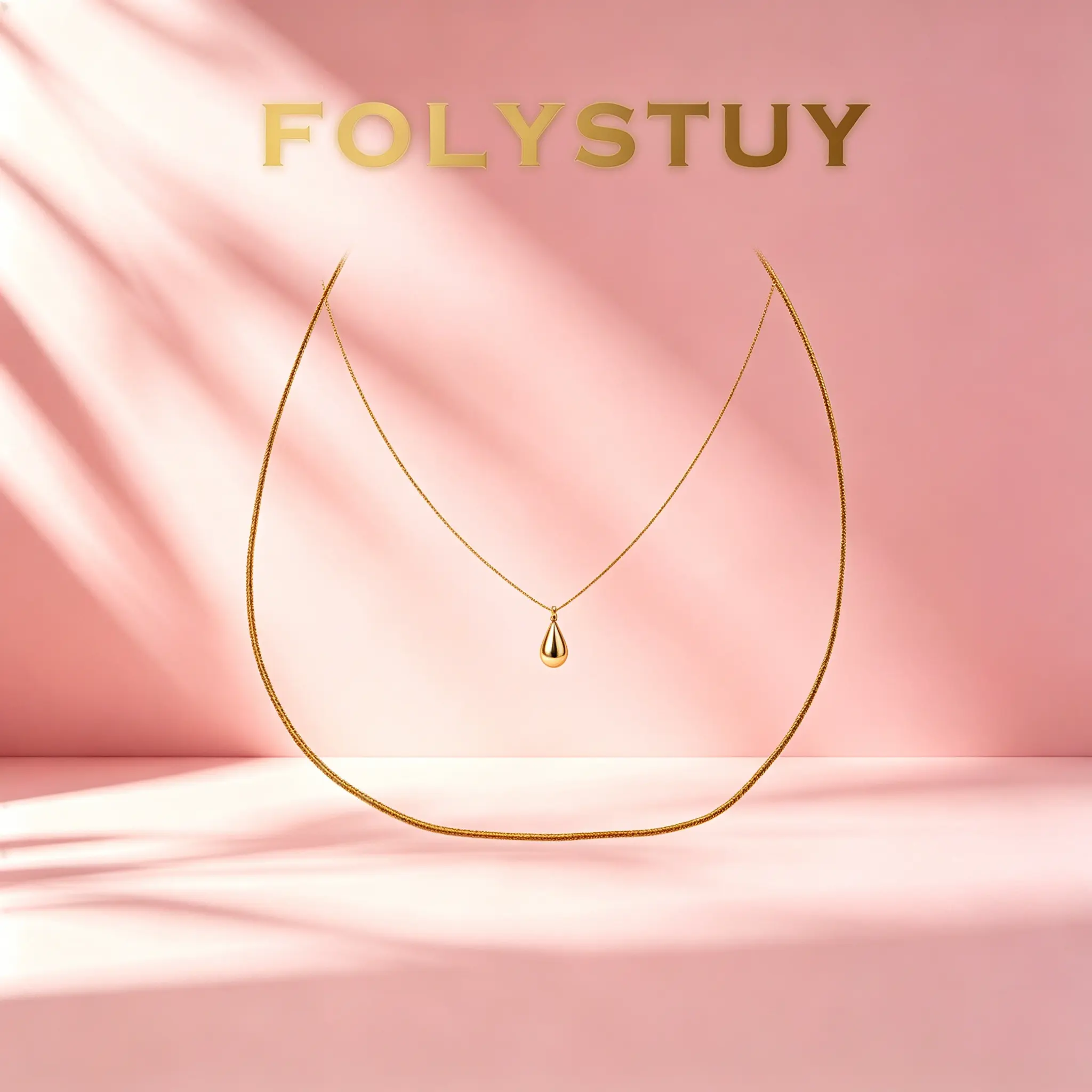 FOLYSTUY Y136 Unisex Minimalist Geometric Chain & Link Foxtail Necklace, 1.8mm Width, 22.3in (50cm) Short Length, Lobster Clasp, Metal Coating, Daily Layering Costume Jewelry