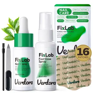 Fungal Nail Clean & Care Kit,8-Hour Overnight Nail Conditioning Kit,Tea Tree & Oregano Oil, At-Home Nail Surface Smoothing Set for Dull Thick Uneven Nails