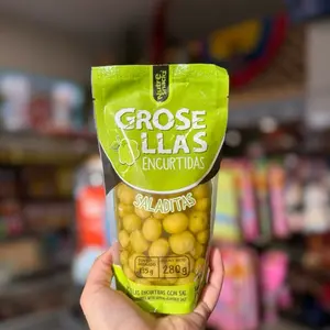Nutre Snacks Grosellas Encurtidos Saladitas 280g Pickled Gooseberries with Lemon-Flavored Salt Snack