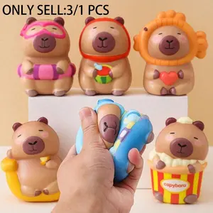 3/1 pcs-Cute Animal Decorative Figurine, Durable Rubber Squishy Ornament, Cute Animal Design, Perfect Gift for Parties & Holidays, Kids Party Supplies
