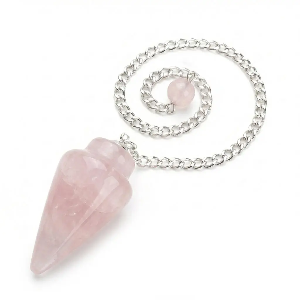 Rose Quartz Pendulum — Love &amp; Relationship Crystal Dowsing Tool