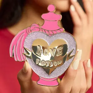 The Pink Potion Heart Handheld Mirror