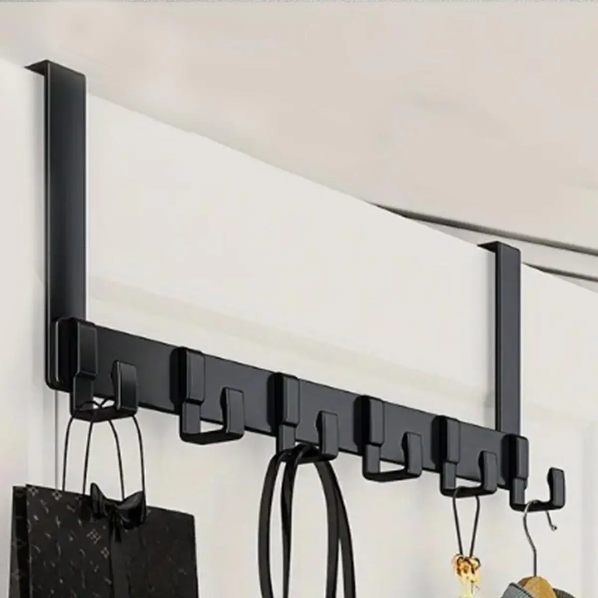 Wall-Mounted Over-the-Door Hook, Durable Sturdy Punch-Free Door Back Hanging Rack, Home Organizer for Clothes & Bags, Hook Storage Rack, Wall Hooks, Wall Hanger Hook, Convenient Hook