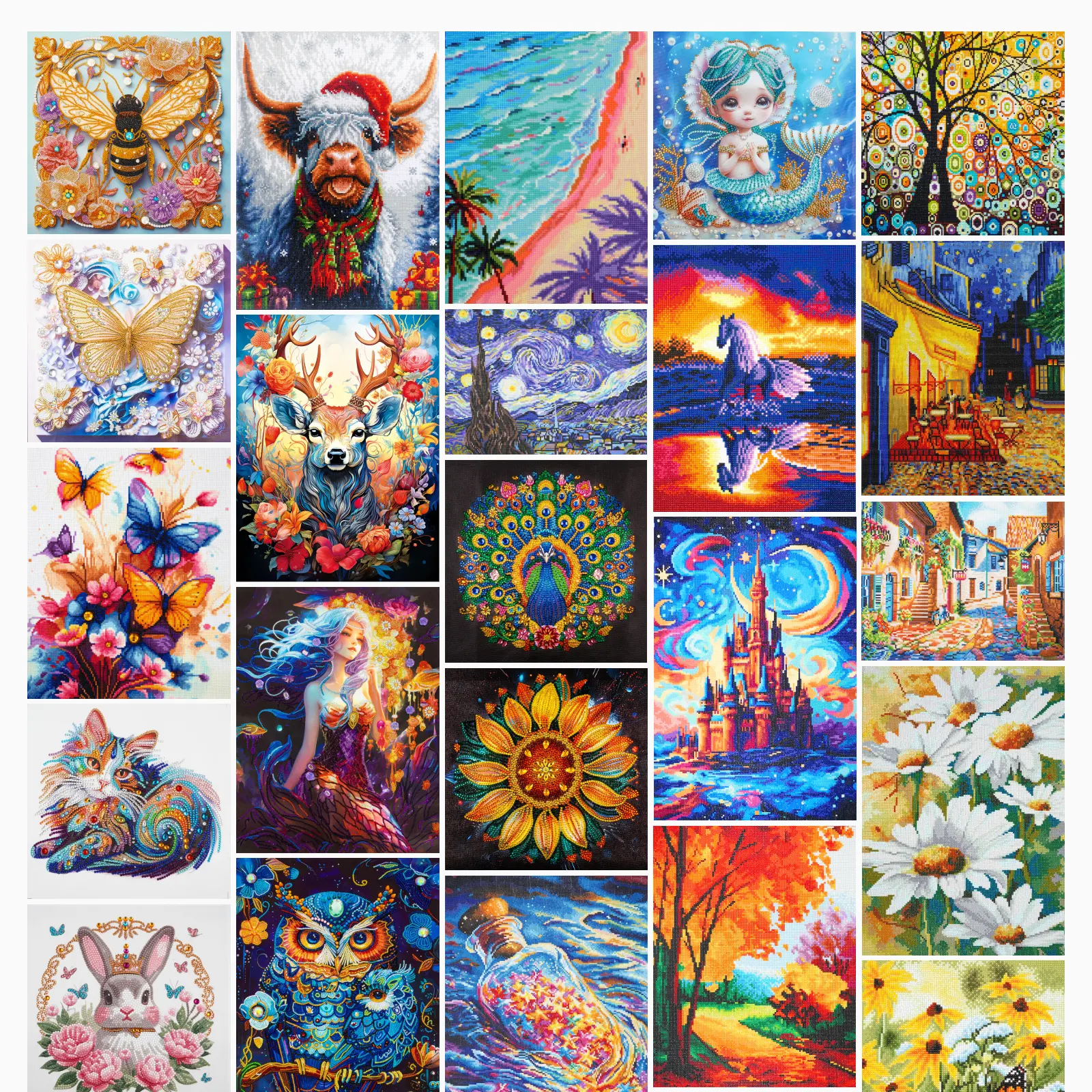 【Buy Two Get One】5D Diamond Painting DIY Kit (50+ Styles) | Easy to Start & Stress-Relieving | Perfect for Home Decor/Kids/ Gifts,back to school