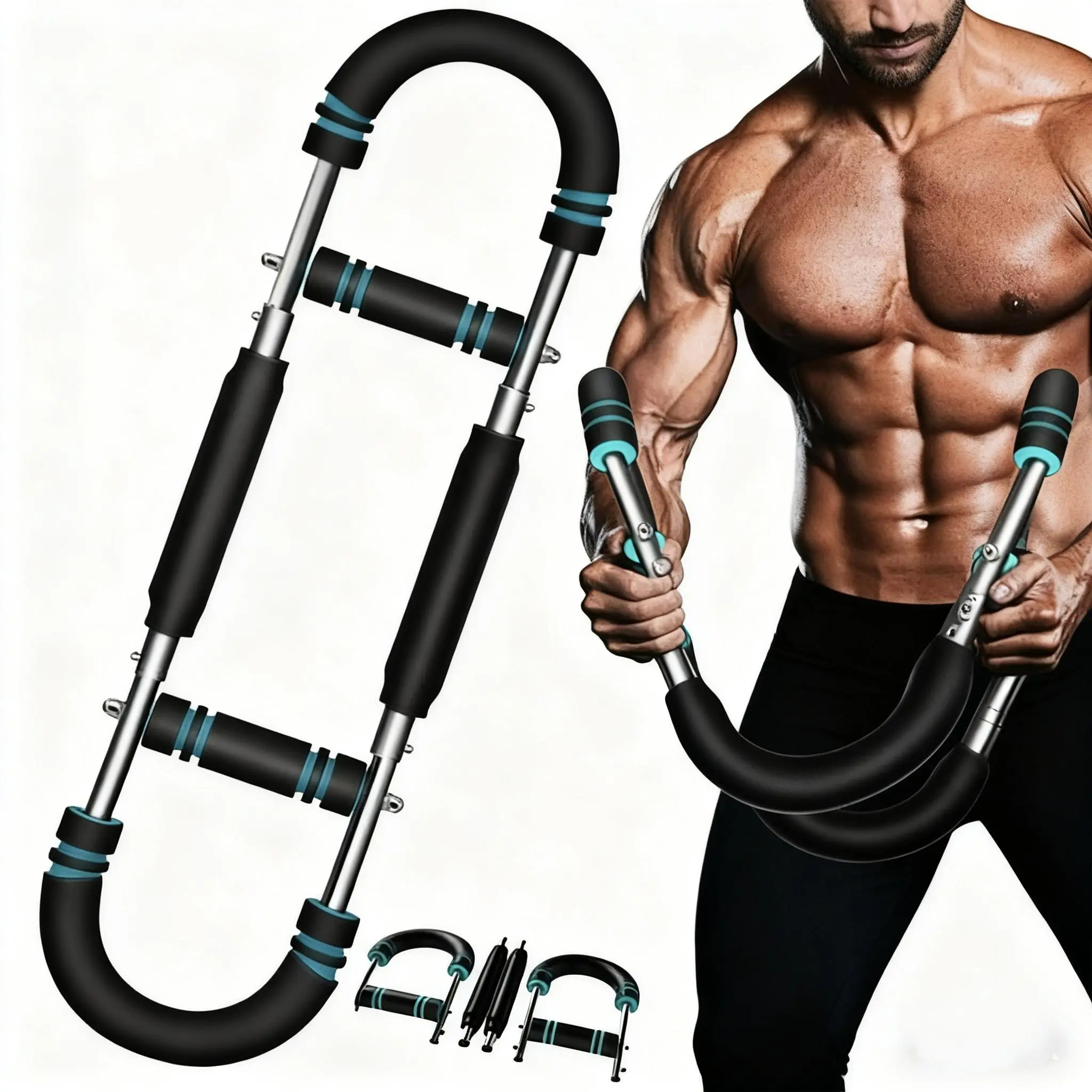Adjustable Spring Resistance Arm Chest Exerciser Detachable Portable Grip Strength Trainer for Home Gym Outdoor Fitness Workout #fitnessessential