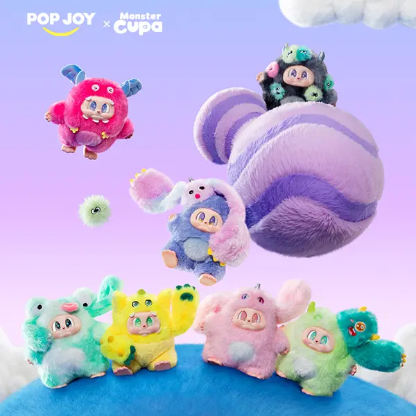 POP JOY Monster Cupa Twin Universe Plush Blind Box – Cute Mystery Monster Plush Toy, Soft Vinyl Collectible Figure with Hanging Loop, Surprise Gift for Kids & Adults(Creator)