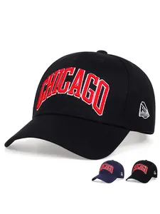 Unisex Chicago Baseball Hat Adjustable Snapback Cap Sun Protection Casual Cap Quality Caps for Outdoor Sports Spring Fall Travel Beach Activities