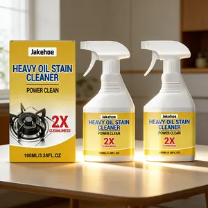 2-Piece Kitchen Heavy Oil Cleaner Spray (100ML*2), Kitchen Degreaser, Home Stove Hood Grease Daily Cleaning, Remove Stubborn Grease, Convenient Cleaning Spray, Household Cleaning Products