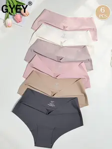 6-Pack Women's Seamless High-Waist Underwear Panties, Quick-Dry Breathable Blend, Four-Way Stretch, Ideal for Yoga, Fitness, Dance
