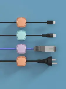 6-Pack Magnetic Cord Organizer Clips – Wall & Desk Cable Holders for Charger Wires, USB Cables, Earbuds, Gaming Setup, Computer Accessories, Home Office Wire Management & Tidy Storage