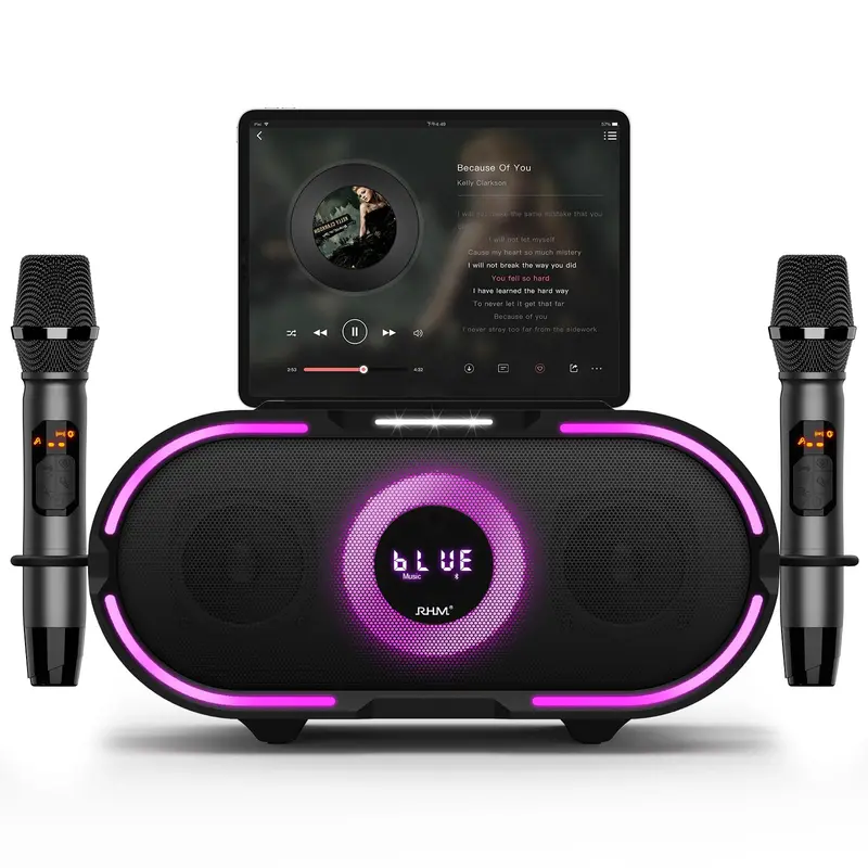 RHM K666 Karaoke Machine, Handheld Bluetooth Speaker Support RHM K666 Karaoke Machine, Handheld Bluetooth Speaker Support