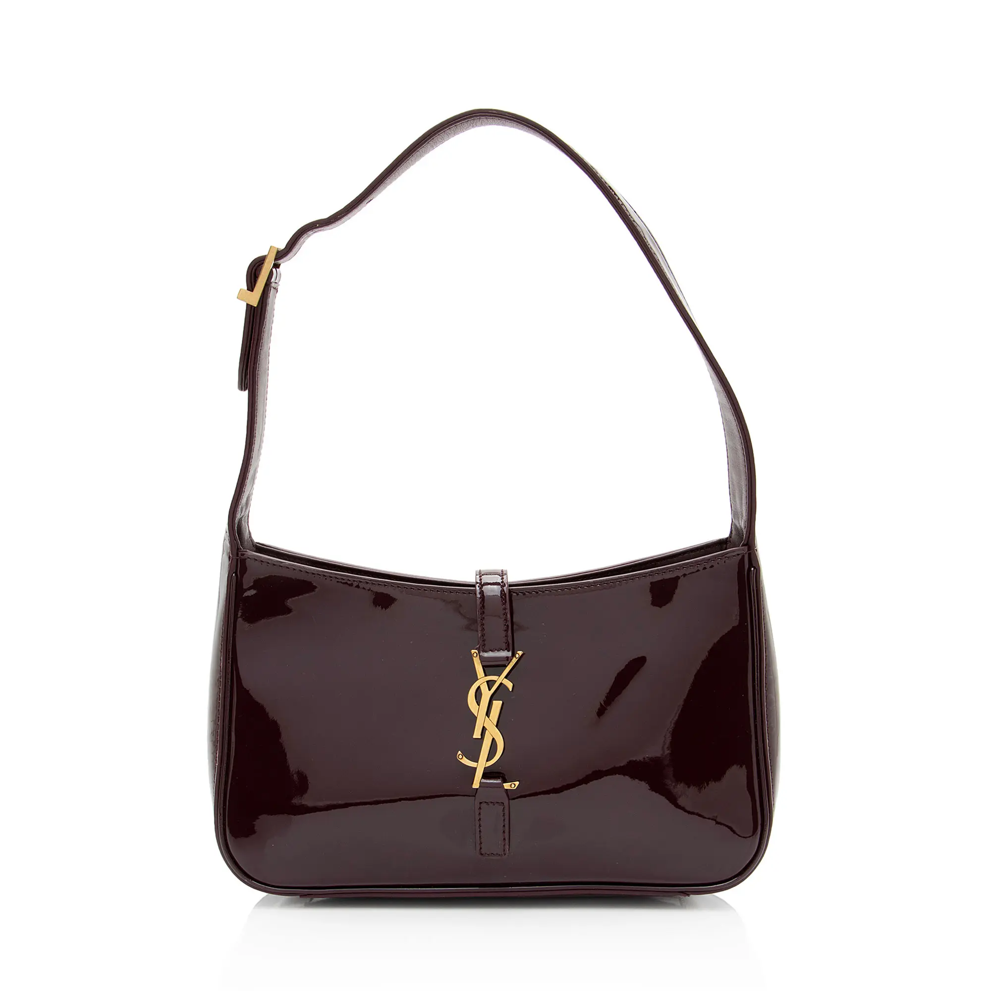 Pre-owned Yves Saint Laurent Leather Shoulder bags Saint Laurent Patent Monogram Le 5 A 7 Hobo