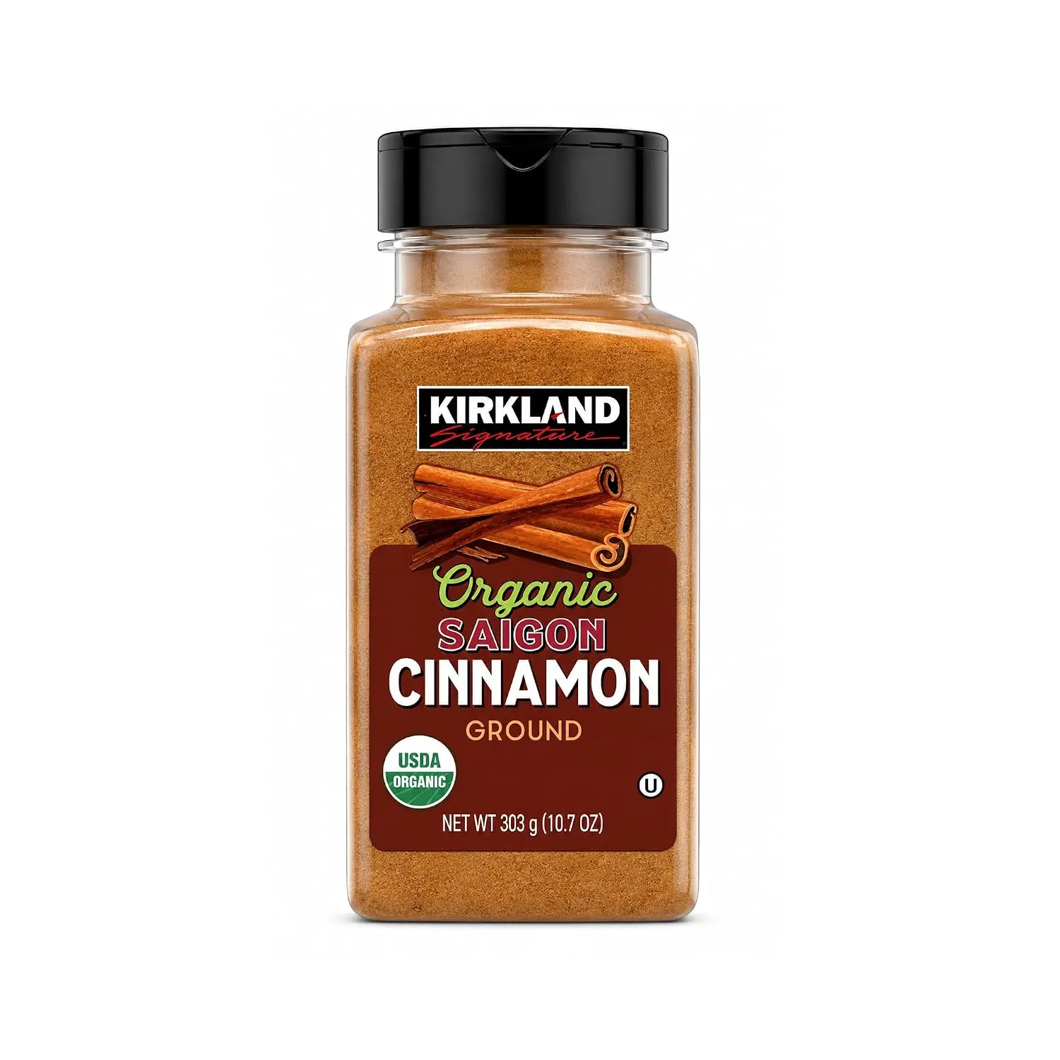 Kirkland Organic Ground Saigon Cinnamon, 10.7 oz Cooking Spice & Seasoning Staple