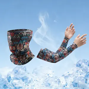 Ice Silk Arm Sleeves & Neck Gaiter Set - Breathable UPF 50+ Summer Cycling Sun Set, Perfect for Cycling, Running & Hiking